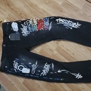 Rutherford mens painted black 👖 jeans